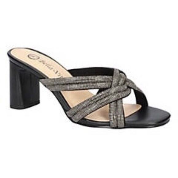 Bella Vita NWOB Women's Carmen Heeled Slip On Black Dress Sandals 7.5WW - Picture 1 of 9
